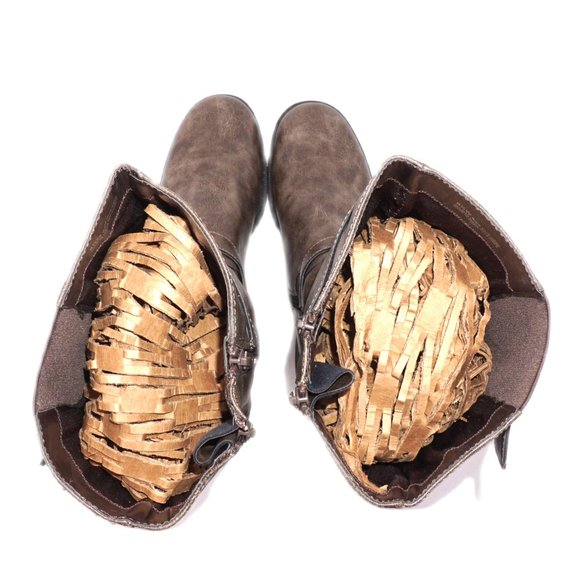 A2 AEROSOLES Mushroom Womens Size 8.5 Mid Calf Riding Boots Zip Up Brand New NIB - Picture 4 of 6